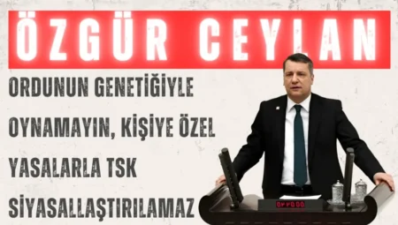 CHP’li Özgür Ceylan: “Ordunun genetiğiyle oynamayın, kişiye özel yasalarla TSK siyasallaştırılamaz”