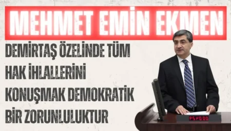 DEVA Partili Mehmet Emin Ekmen: “Demirtaş özelinde tüm hak ihlallerini konuşmak demokratik bir zorunluluktur”